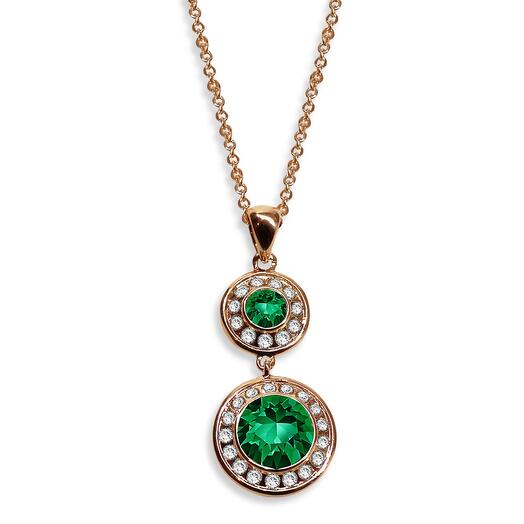 Isabelle gold emerald necklace