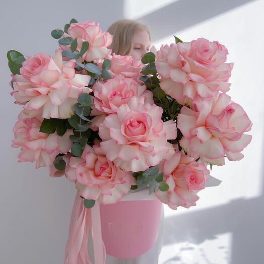 Pink roses in boxing