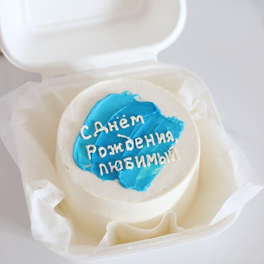 Бенто торт ваниль клубника