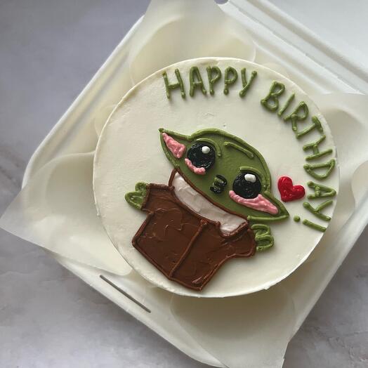 Бенто-торт happy birthday с рисунком