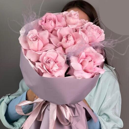 French openwork pink roses