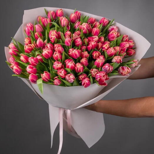 Peony tulips bouquet Magnetic