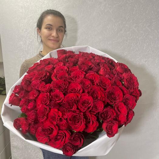 Розы 101 шт 60 см Голландия