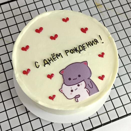 Pastel de cumpleaños de Bento con gatitos como regalo para novia, esposo, novio o novia