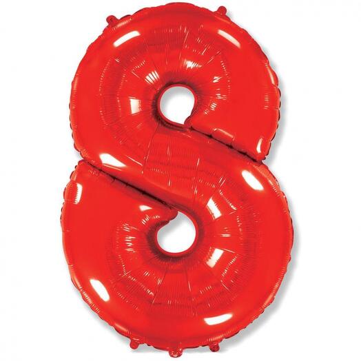 Шар фольгированный цифра " 8 "