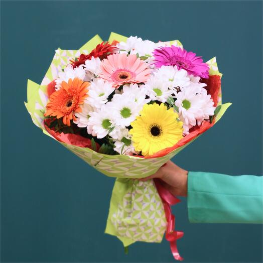 Букет цветной. Размер L