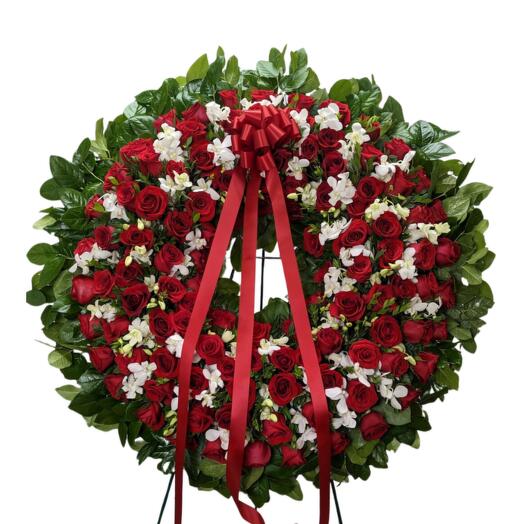 Венок круглый с зеленью