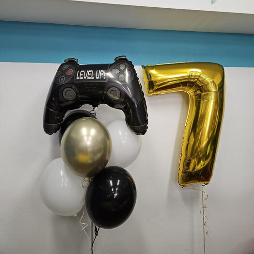 Set di palloncini per il 7° compleanno