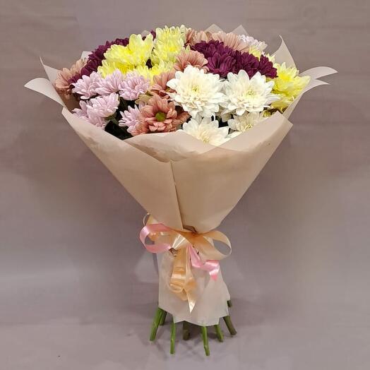 🌸Букет из 15 кустовых хризантем