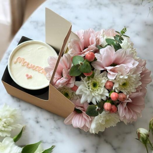 Conjunto de pastel en una taza(cualquier inscripción)