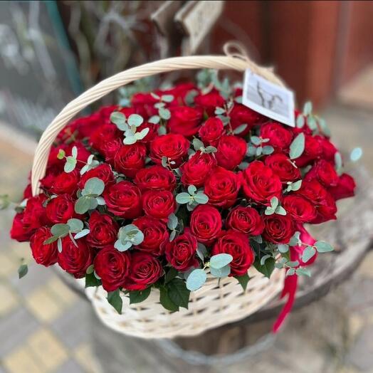 Корзина с розой 101🌸