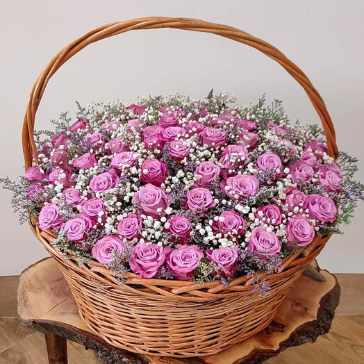 Flowers in basket