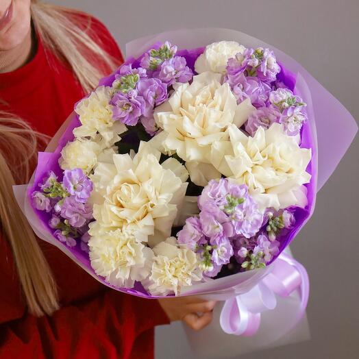 Лавандовые сны 💜 французские розы и ароматная маттиола