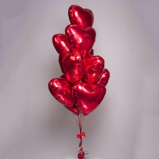 Set 2 red hearts Balloons with helium.️️