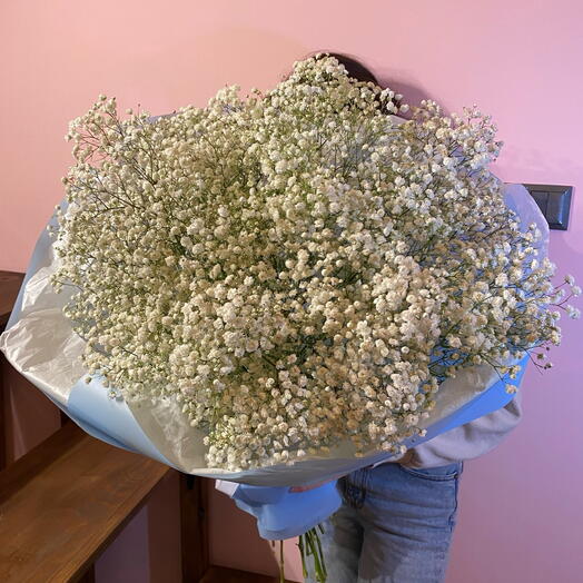 Bouquet of white gypsophila