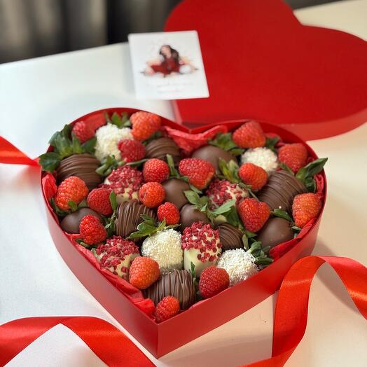 Fresa en chocolate Dulce corazón