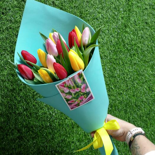 15 тюльпанов в фоамиране