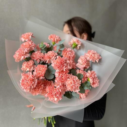 Ramo shshikarnyy con eucalipto fragante y Dianthus🖇️
