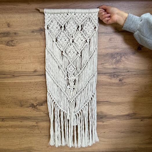 Настенное панно белое длинное