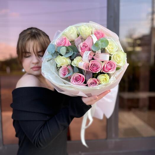 🌷Букет из 25 роз "Нежность"