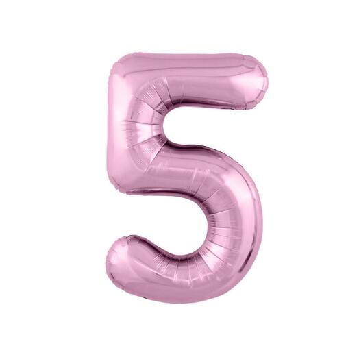 Фольгированный шар «Цифра» 5, Розовый