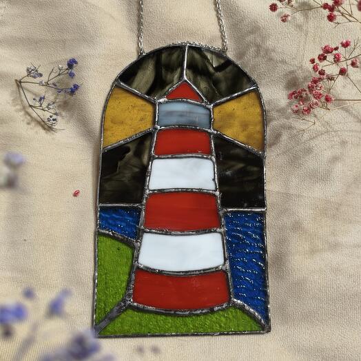Витражная подвеска "Свет маяка"
