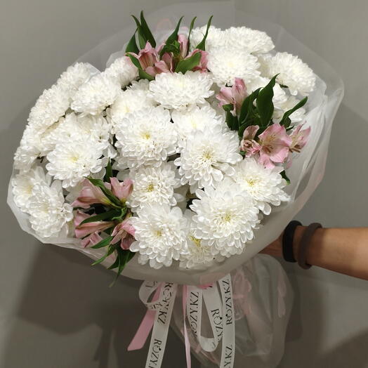 Хризантема и альстромерия