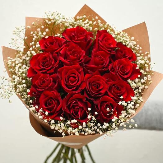 15 red rose and gifsofila