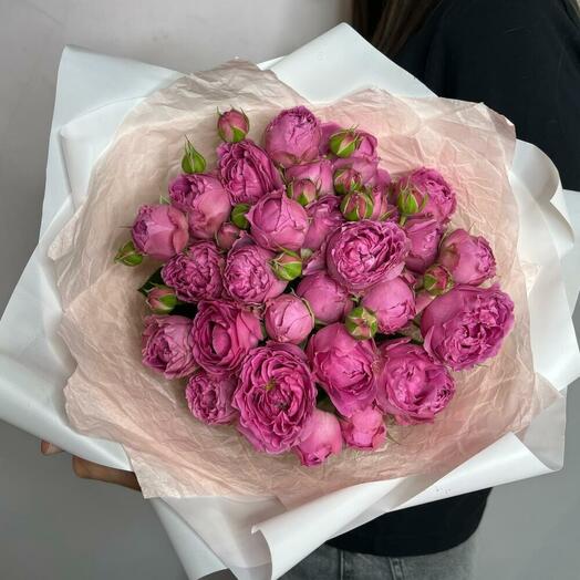 Хит🔥Букет из 7 кустовых пион роз