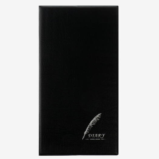 Записная книжка «Перо» А6+, 70 листов в клетку, обложка ПВХ, чёрная