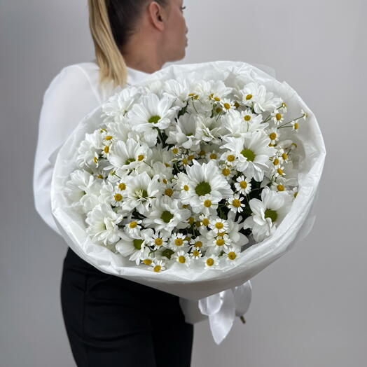 Ароматный букет с ромашками 🤍 Камелия Flowers Shop