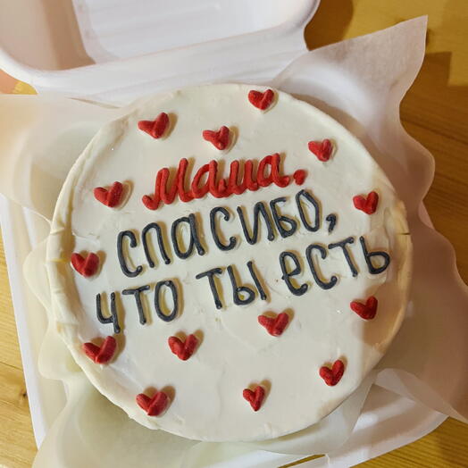 Бенто торт с сердечками