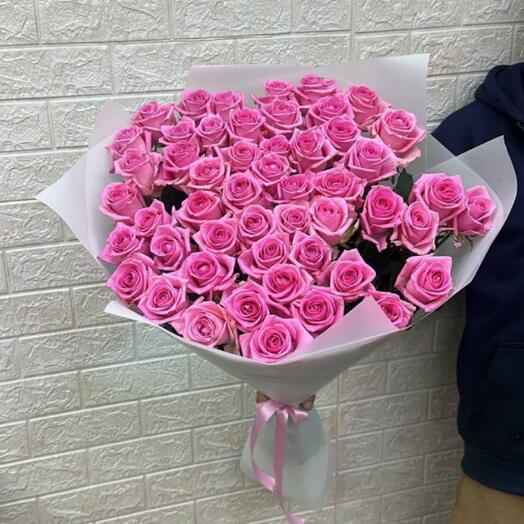 Букет из 51 розовой розы