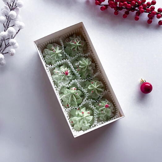 Новогодний комплимент мини ёлочек /сладкий подарок на праздник/натуральный зефир