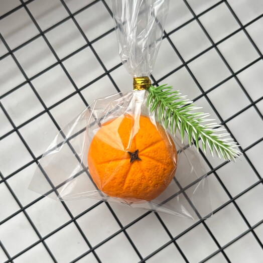Зефир ручной работы мандарин в индивидуальной упаковке подарок на Новый год