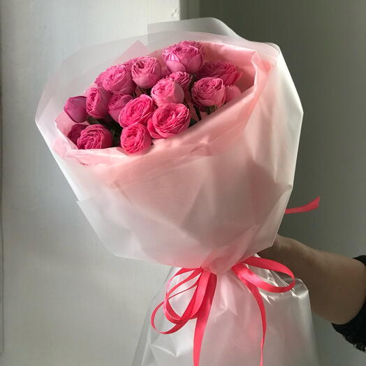 5 веток кустовых пионовидных роз Жизель / Giselle Жизель 25 Buket flowers