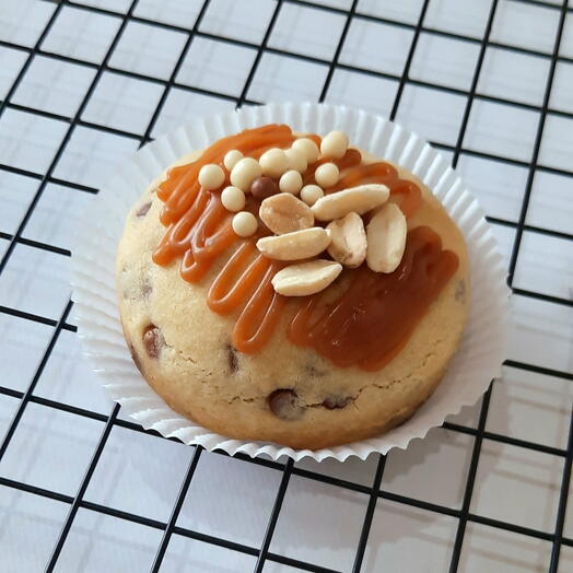 Кукис абрикос-арахис-карамель