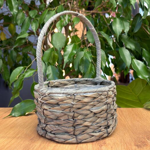 Корзина интерьерная мелкая «серая»