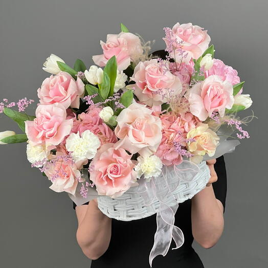 Цветы Букет Art Flowers Розовая история любви