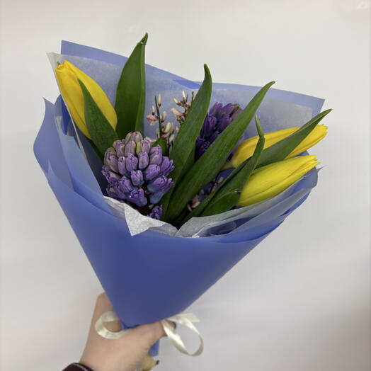 Тюльпаны с гиацинтами в оформлении