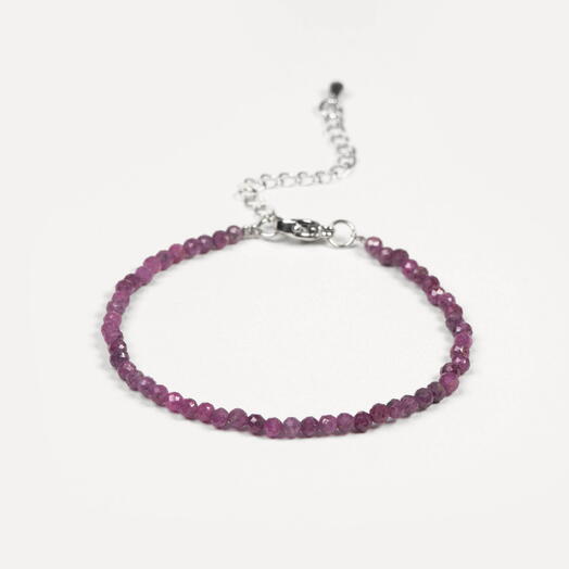 Браслет Ирис Красный корунд Rh+ 19 см (BRA1160)
