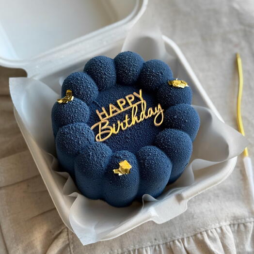 Муссовый бенто «happy birthday» синий для мужчины