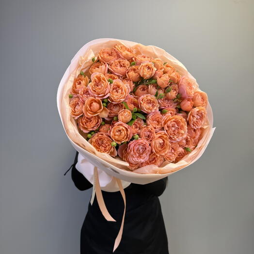 Букет из кустовой розы Джульетта 🧡