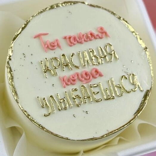 Бенто торт для девушки "улыбайся"