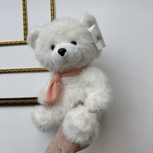 Мишка с шарфом беленький🧸