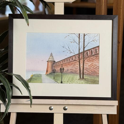 Картина «Нижегородский Кремль», акварель