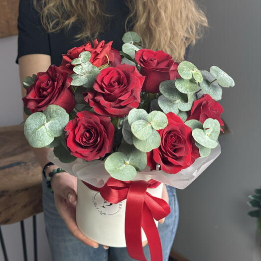 Композиция с красной розой