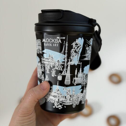 Термокружка Москва, 400ml черная