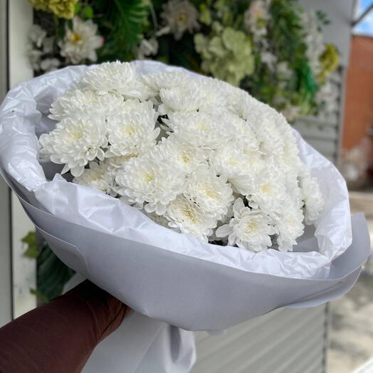 Моно букет 9 хризантем
