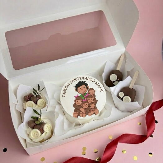 Набор бенто, капкейки, эскимо для мамы
